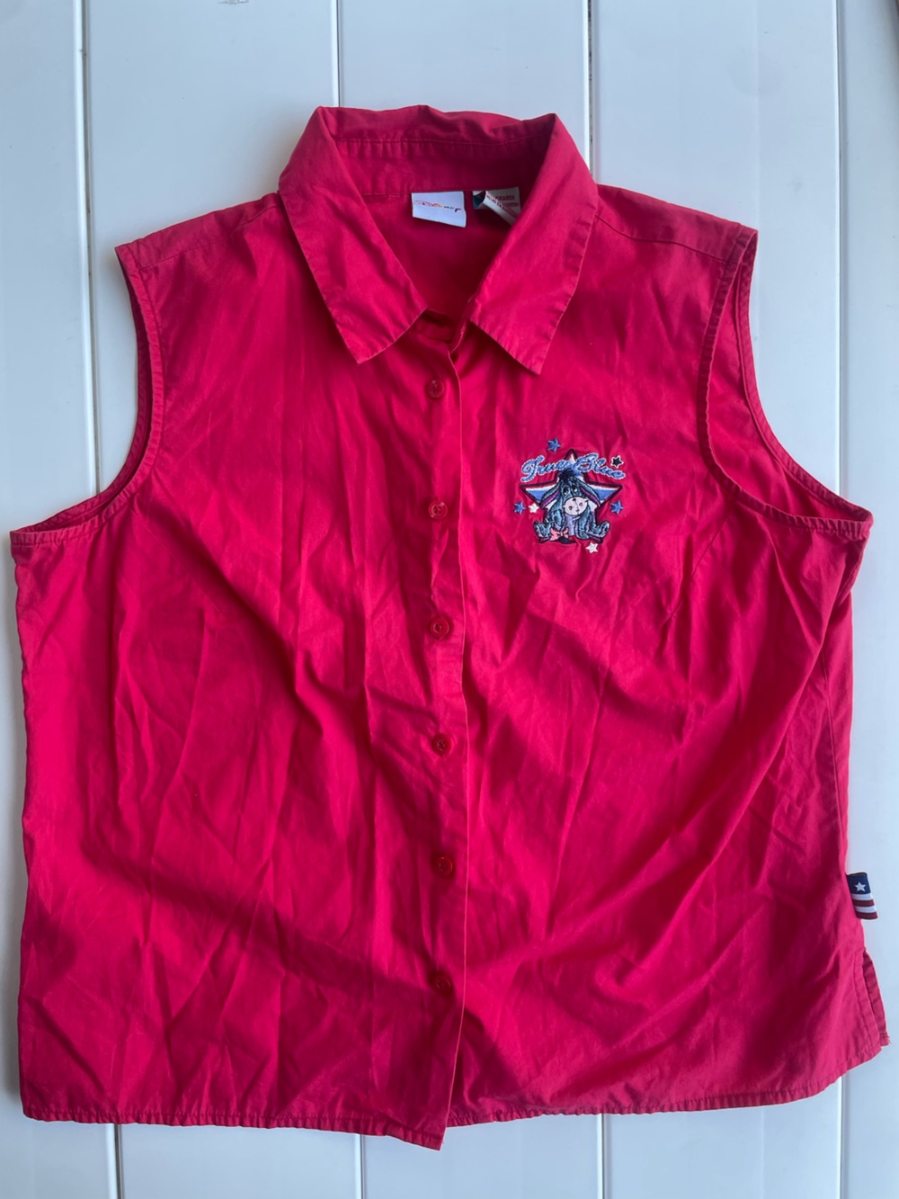 Vintage Disney Eeyore Sleeveless Blouse, Size L